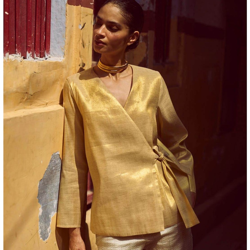 Elegant Gold Women's Blouse